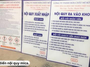 Chất liệu và nội dung cần có khi làm biển nội quy công ty