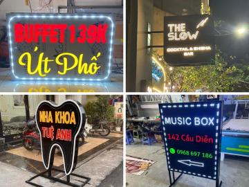 Phân loại biển vẫy dựa trên chất liệu và hình dạng, kích thước