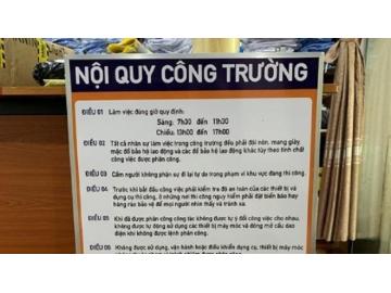 Thiết kế và thi công biển nội quy an toàn lao động, công trường
