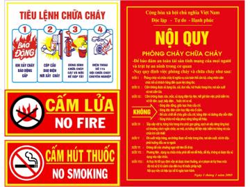 Thiết kế và thi công biển nội quy Phòng cháy chữa cháy (PCCC)