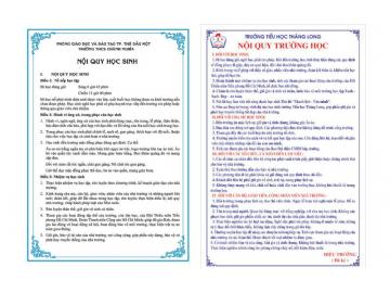 Thiết kế và thi công biển nội quy trường học