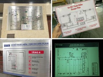 Những quy định về biển sơ đồ thoát hiểm PCCC