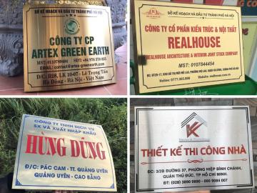 Quy cách và ứng dụng của biển đồng ăn mòn, biển inox ăn mòn