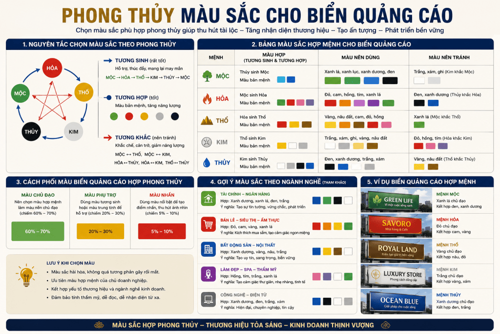 Ứng dụng AI xem màu sắc hợp phong thủy biển quảng cáo