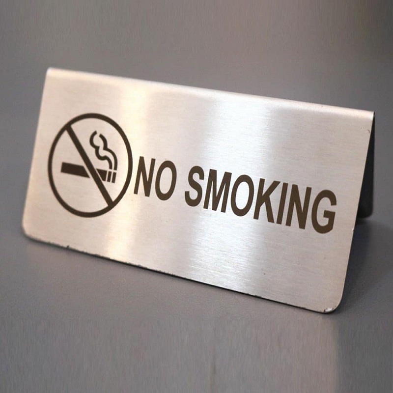biển cấm hút thuốc lá inox