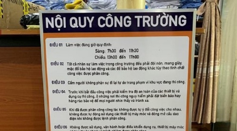 biển nội quy công trường