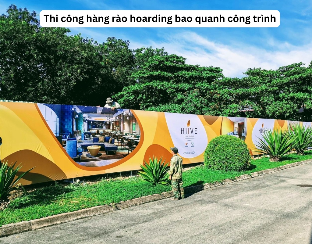 Thi công hàng rào hoarding bao quanh công trình