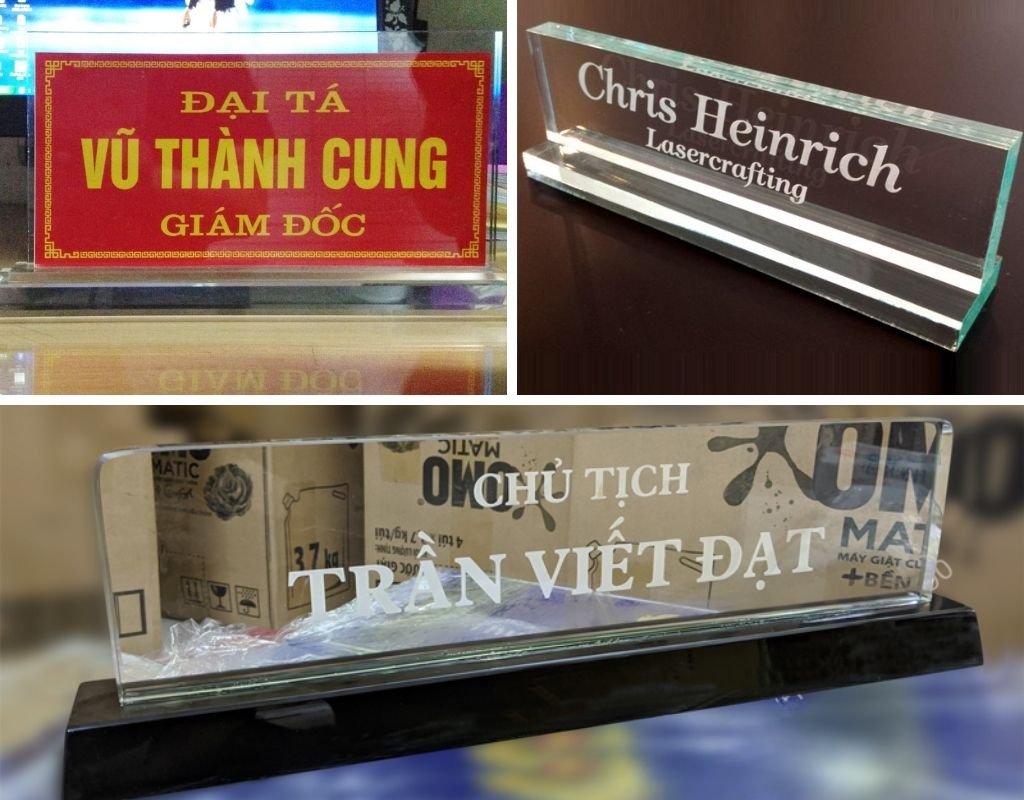 Các loại biển chức danh pha lê