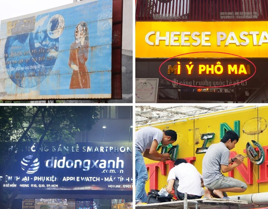 Vô số lý do cần sửa chữa biển quảng cáo