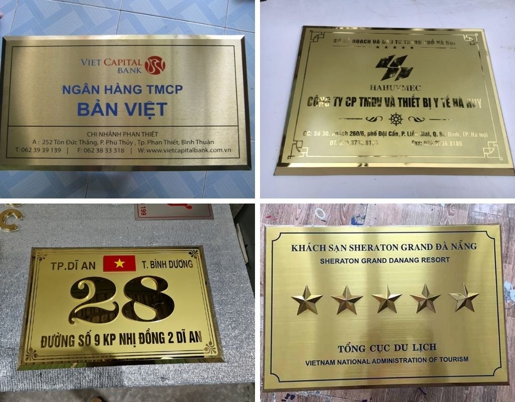 Biển đồng ăn mòn dạng khối hộp 3d