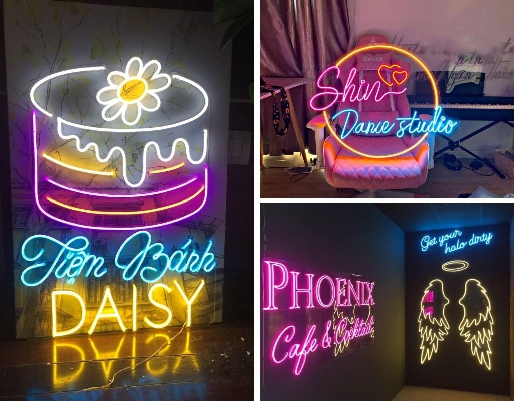 Biển LED neon sign chủ yếu dùng trong nhà hơn là làm biển hiệu chính ngoài trời