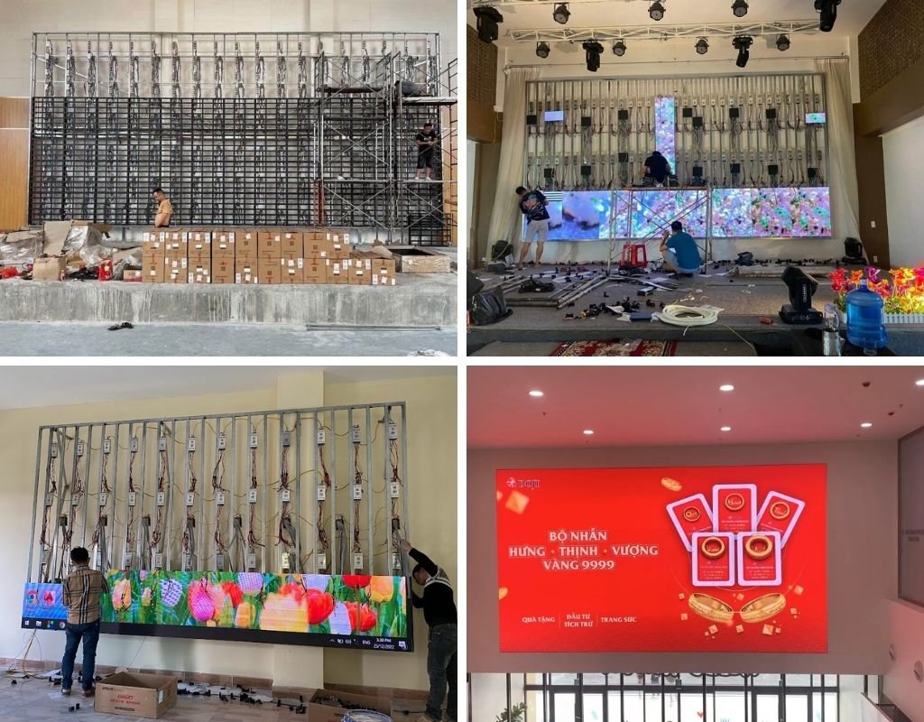 Quy trình lắp màn hình LED trong nhà cần tuân thủ nghiêm ngặt các bước