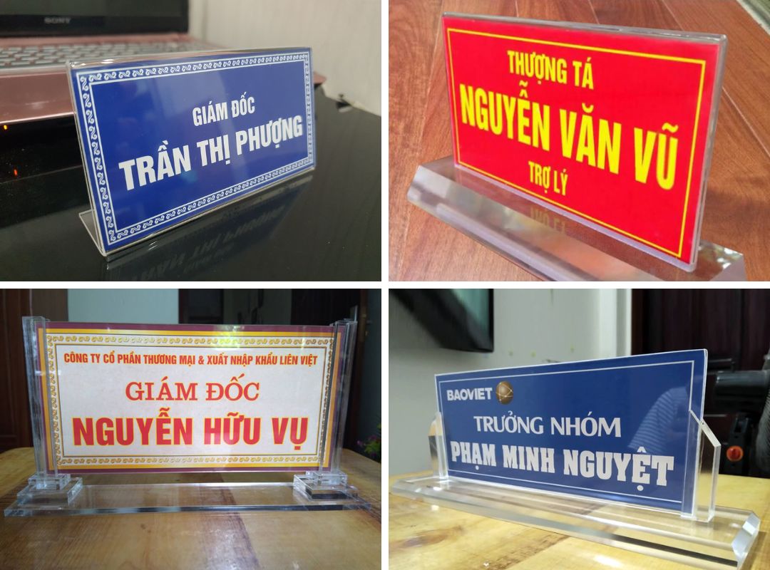 Đối tượng nên sử dụng biển chức danh để bàn theo phòng ban