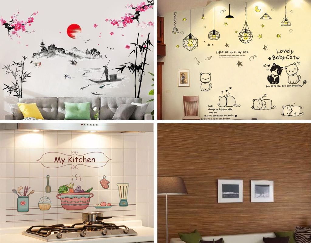 mẫu decal dán tường trong nhà